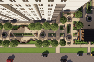 Сквер с кофейней