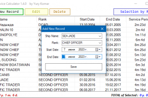 Sea Service Calculator