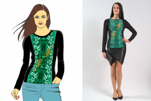 Блуза "малахит"