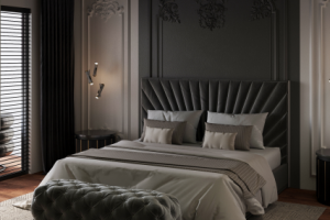 3д визуализация спальни