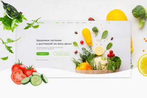 Лендинг для доставки здорового питания