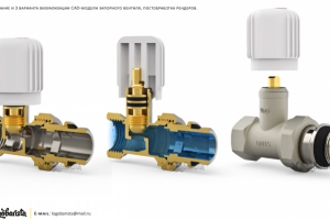 Визуализация CAD-модели водозапорного вентиля