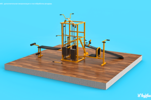 Визуализация CAD-модели спортивного тренажёра [2]