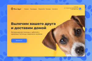 Лендинг для главной ветеринарной клиники