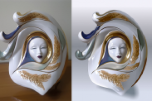 Векторная отрисовка керамического изделия с фото. 100% вектор