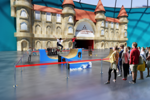 Москва. Остров мечты. Площадка для скейтбордистов