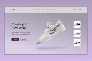 Концепция главного экрана "Nike"