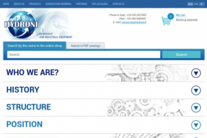 Создание сайта промышленного оборудования hydroni.org