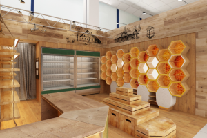 Дизайн интерьера продуктового магазина "Экомаркет"