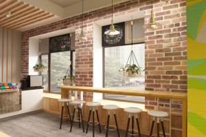 Дизайн интерьера кафе быстрого питания "Готово!"