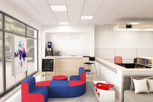 Дизайн интерьера клиентской зоны банка, г. Москва