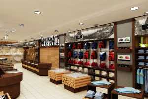 Дизайн интерьера магазина охоты и рыбалки "Стрелец", 500 м2