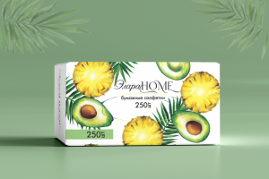 Дизайн упаковки бумажных салфеток ЭлараHome