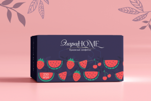 Дизайн упаковки бумажных салфеток ЭлараHome