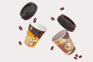 Упаковка стаканчиков для кофейни Favorite Coffee