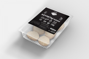 Этикетка рыбных котлет для компании "Кулинар"