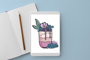 Иллюстрация смузи для стикерпака