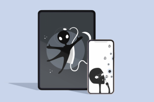 Иллюстрации НЛО для мерча блогера