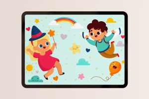 Иллюстрация веселых детей для книги