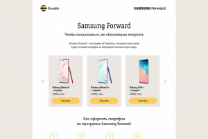Промо страница для Samsung