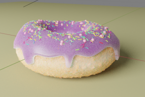 3D пончик в блендере