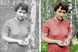 замена фона раскрашивание фото