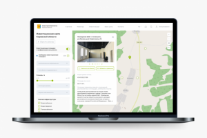 Интерфейс инвестиционной карты Кировской области