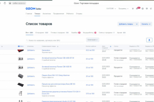 Наполнение магазина музыкальных инструментов на Озон