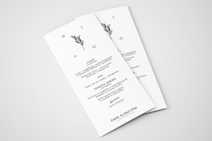 Меню для ресторана в минималистичном стиле