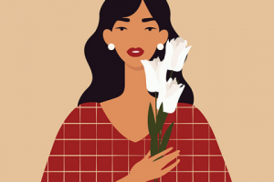 Девушка с цветами