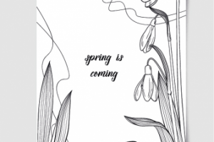 Плакат с подснежниками