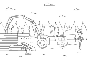 Лист раскраски для детей