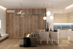 Кухня-гостиная.