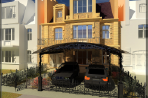 Проектирование, передний двор таунхауза