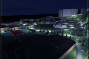 Люберцы. Развлекательная зона. Ночной вид