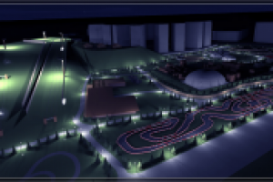 Люберцы. Развлекательная зона. Ночной вид