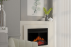 Балкон с декоративным камином