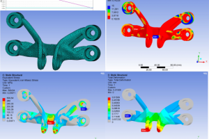 Расчет топологически оптимизированного кронштейна.