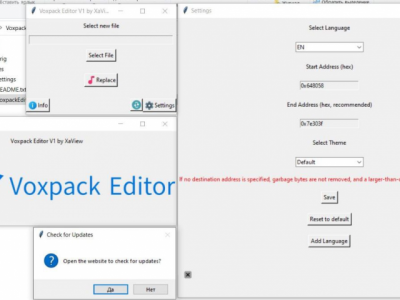 Voxpack Editor