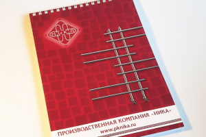 Дизайн фирменного блокнота для компании НИКА, фото готового изделия