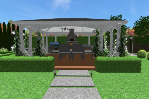 3D визуализация загородного участка