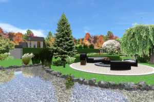 3D визуализация загородного участка