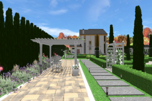 3D визуализация загородного участка