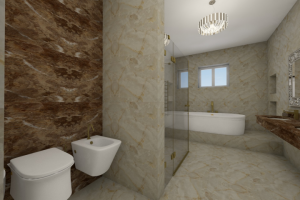 3D визуализация дизайн-интерьера ванной