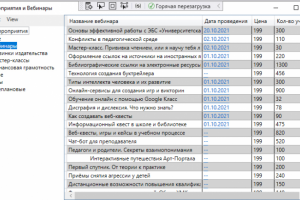Мероприятия и вебинары
