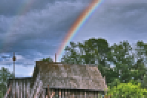 Деревенский пейзаж с обработкой. Смоленская область