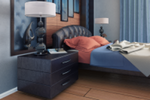 Визуализация спальни (дневное и ночное освещение)