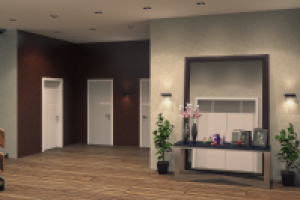 Разработка дизайна и визуализация холла в частном доме