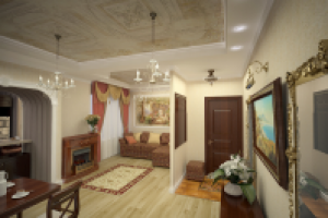 Дизайн интерьера кухни и гостиной в Санкт-Петербурге.