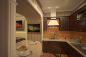 Дизайн интерьера кухни и гостиной в Санкт-Петербурге.